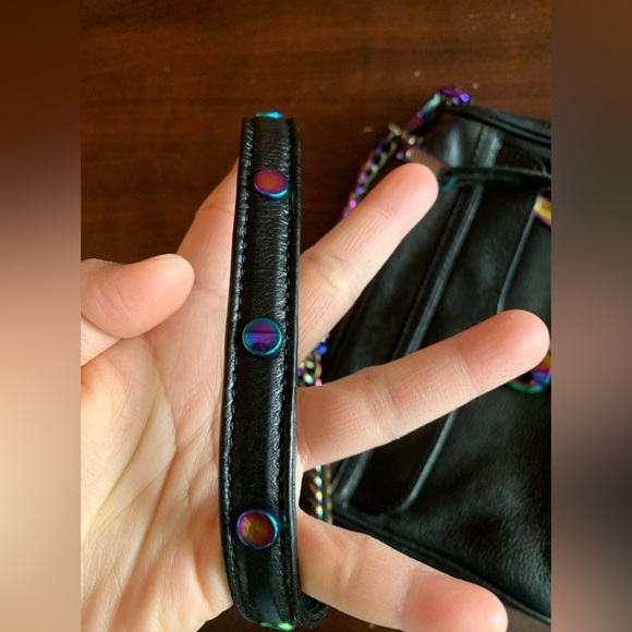 Rebecca Minkoff Mini MAC Oil Slick Iridescent Crossbody Shoulder Bag Purse - Picture 8 of 16